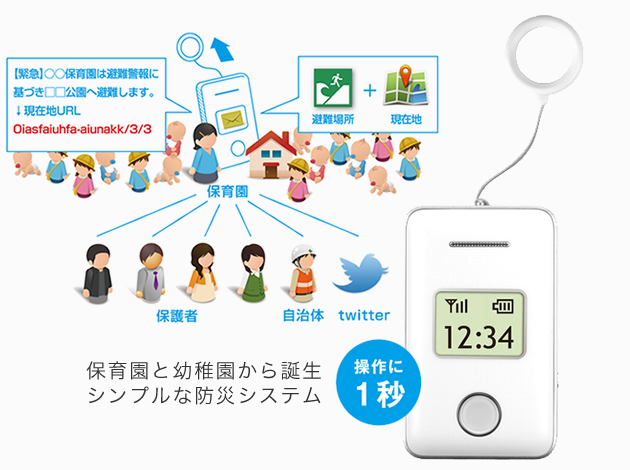 園児ココ | 保育園と幼稚園から誕生、シンプルな防災システム 園児ココ | 保育園と幼稚園から誕生、シンプルな防災システム